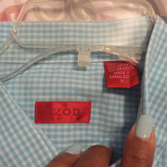 NWT Izod plaid button down shirt - Picture 2 of 3